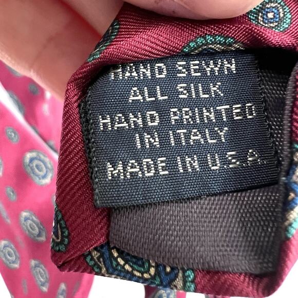 Vintage Lot Abercrombie Fitch Repp Red Blue Silk Neck Ties Mens English Preppy - Picture 7 of 11